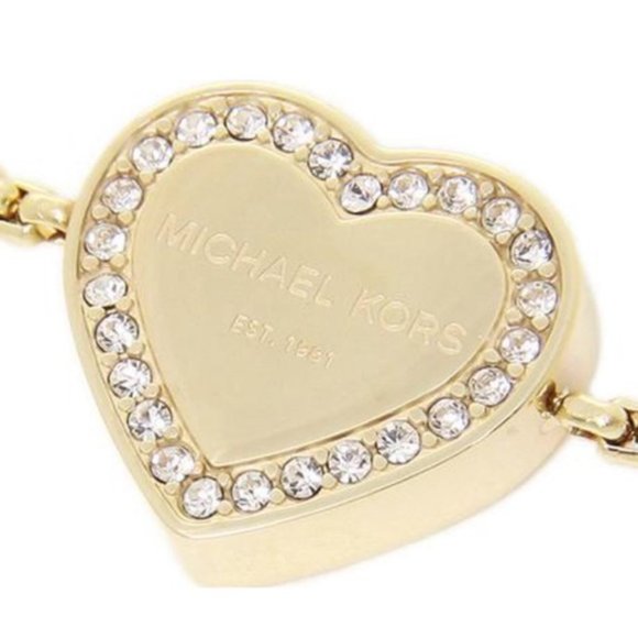MICHAEL KORS Gold Heritage Heart Slide Bracelet - Picture 1 of 7